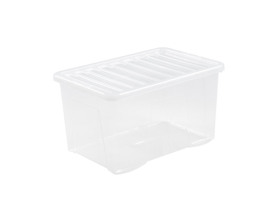 Wham Clip Lid Box 65L Clear