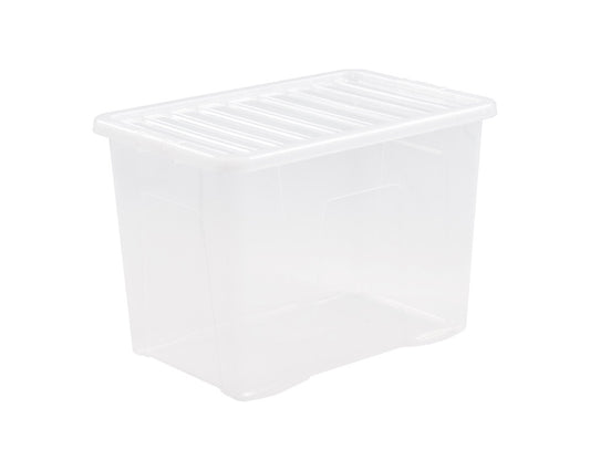 Wham Clip Lid Box 65L Clear