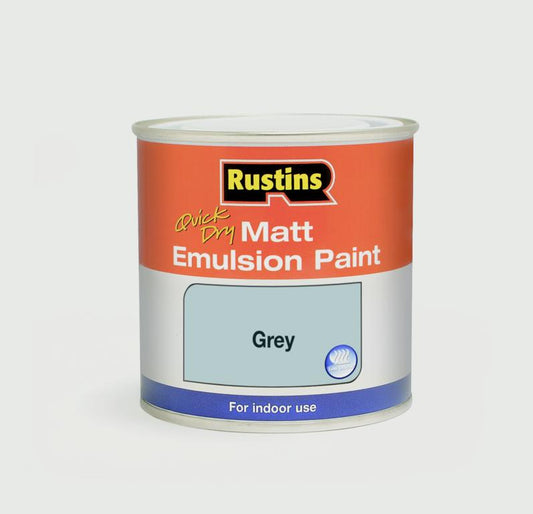 Rustins Matt Emulsion 500ml Grey