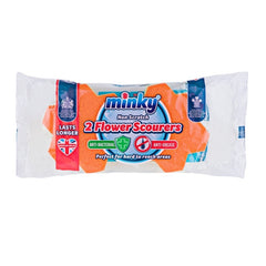 Minky Anti-Bac Antigrease Scourers Flower Pack 2