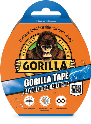 Gorilla All Weather Tape Black 11m