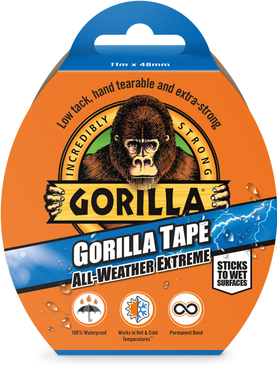Gorilla All Weather Tape Black 11m