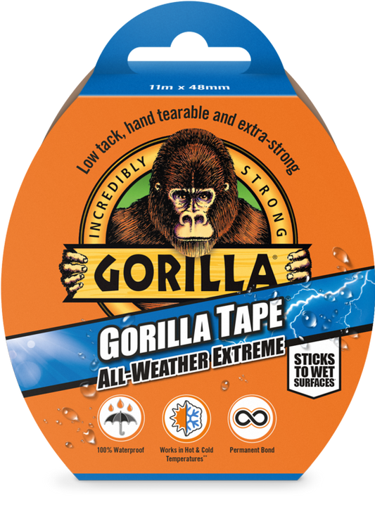 Gorilla All Weather Tape Black 11m