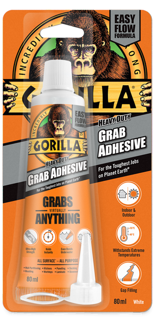 Gorilla Grab Adhesive 80ml White