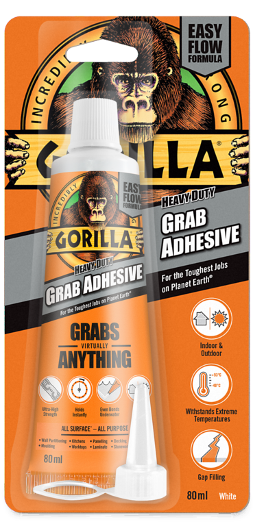 Gorilla Grab Adhesive 80ml White