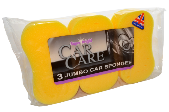 Superbright Jumbo Car Sponge Pack 3