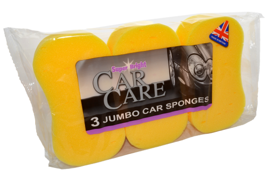 Superbright Jumbo Car Sponge Pack 3