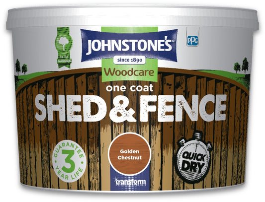 Johnstone's One Coat Shed And Fence 9L Golden Chestnut