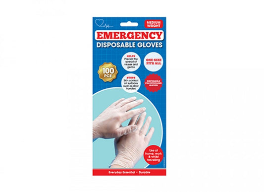 1St Aid Large Midweight Disposable PE Gloves Pack 100