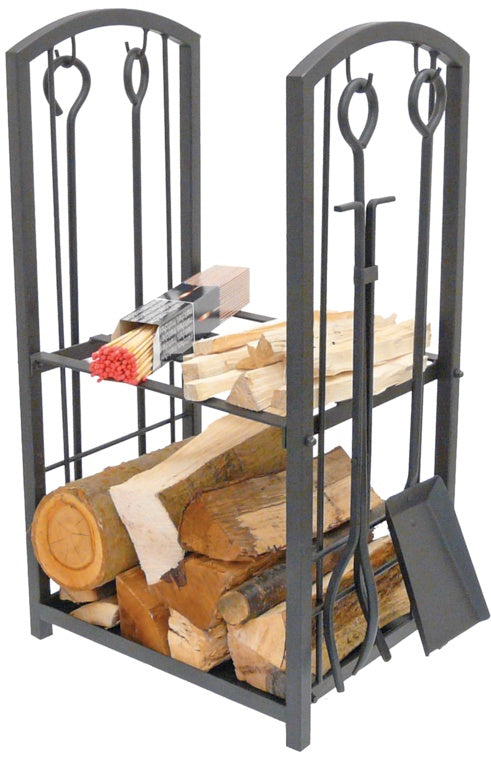 Manor Black Log Station 73 x 46 x 30cm