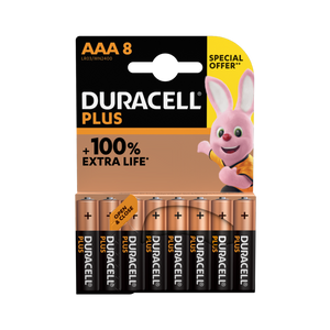 Duracell Plus Power AAA Special Offer Pack 8 Pack