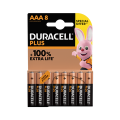 Duracell Plus Power AAA Special Offer Pack 8 Pack