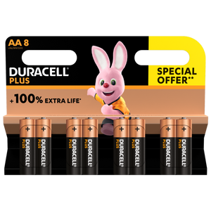Duracell Plus Power AA Special Offer Pack 8 Pack