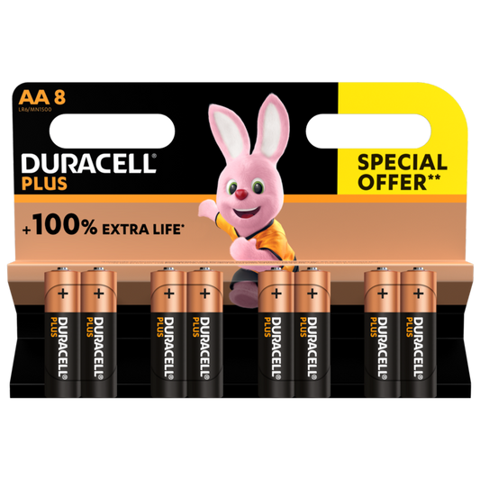 Duracell Plus Power AA Special Offer Pack 8 Pack