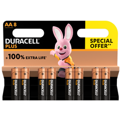 Duracell Plus Power AA Special Offer Pack 8 Pack