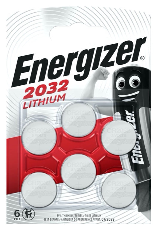 Energizer Lithium CR2032 Batteries Card 6