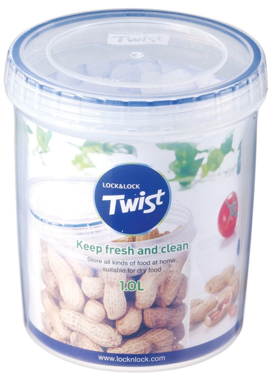 Locknlock Round Food Storage Container with Twist Lid 900ml