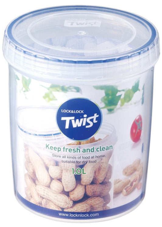 Locknlock Round Food Storage Container with Twist Lid 900ml