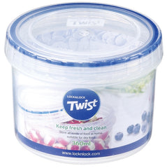 Locknlock Round Food Storage Container with Twist Lid 360ml (98 x 74mm)