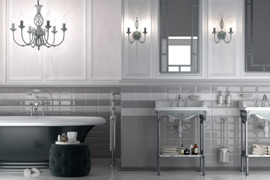 Golden Tile Bevel Metro Wall Tile 200 x 100 x 7 mm Grey 0.88m2