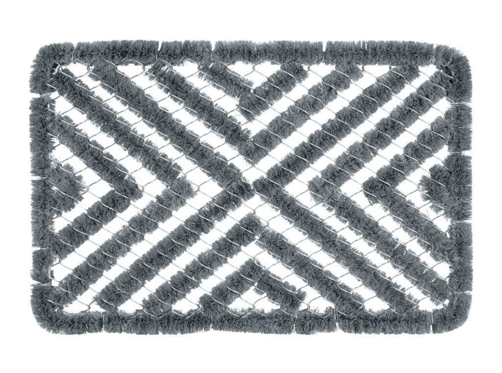Groundsman Rectangular Wire Scraper Mat Grey 40 x 60cm