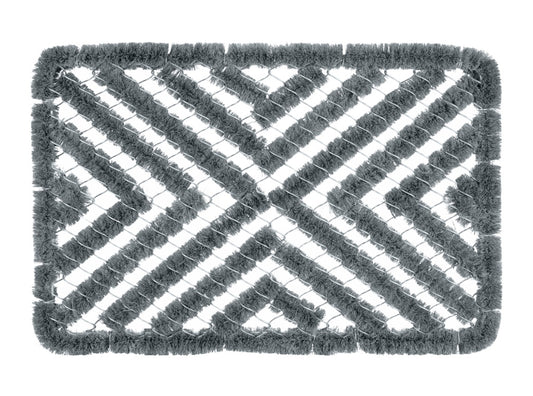 Groundsman Rectangular Wire Scraper Mat Grey 40 x 60cm