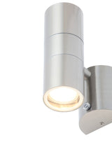 Zinc Leto 2 Light With Photocell Stainless Steel