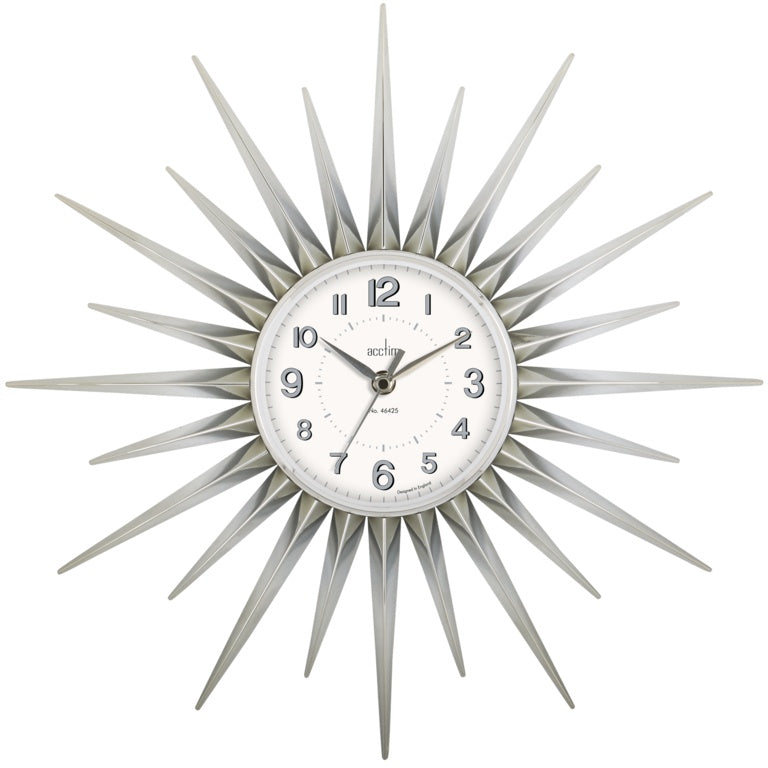 Acctim Stella Wall Clock Chrome