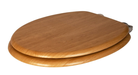 Croydex Light Oak Flexi Fix Toilet Seat Soft Close Quick Release