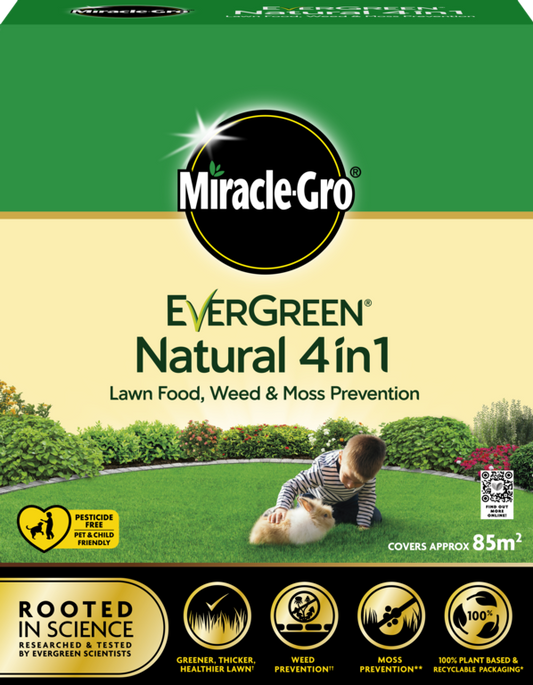 Miracle-Gro® Natural 4 in 1 Feed, Weed & Mosskiller 85sqm