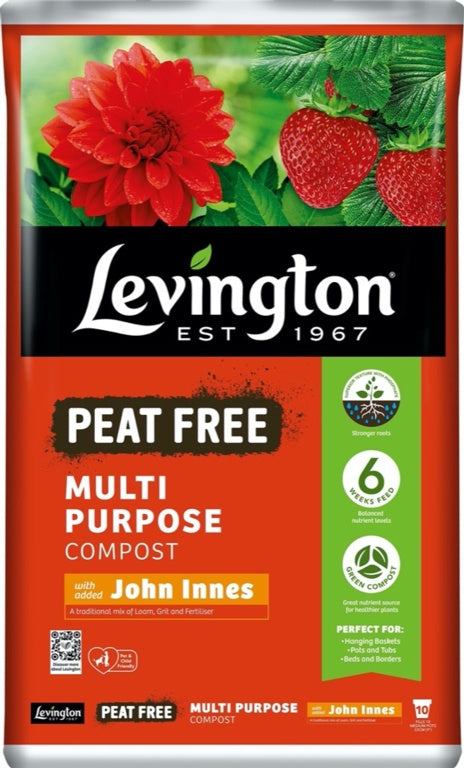 Levington Multi Purpose Peat Free Compost With John Innes 50L