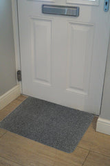 Groundsman Basic Ribbed Indoor Doormat 50 x 80cm Light Grey