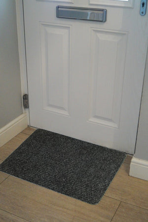 Groundsman Basic Ribbed Indoor Doormat 50 x 80cm Anthracite