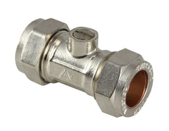 Securplumb L/P CXC Chrome Isolation Valve 15mm