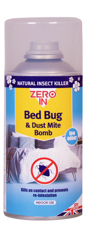 Zero In Bed Bug & Dust Mite Bomb 150ml Aerosol