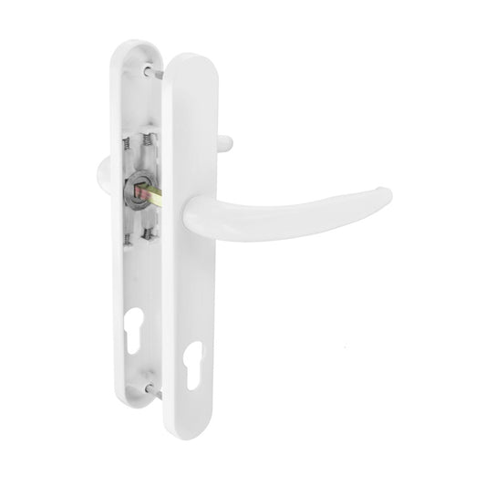 Securit Upvc Sprung Door Handle 92mm/211mm White