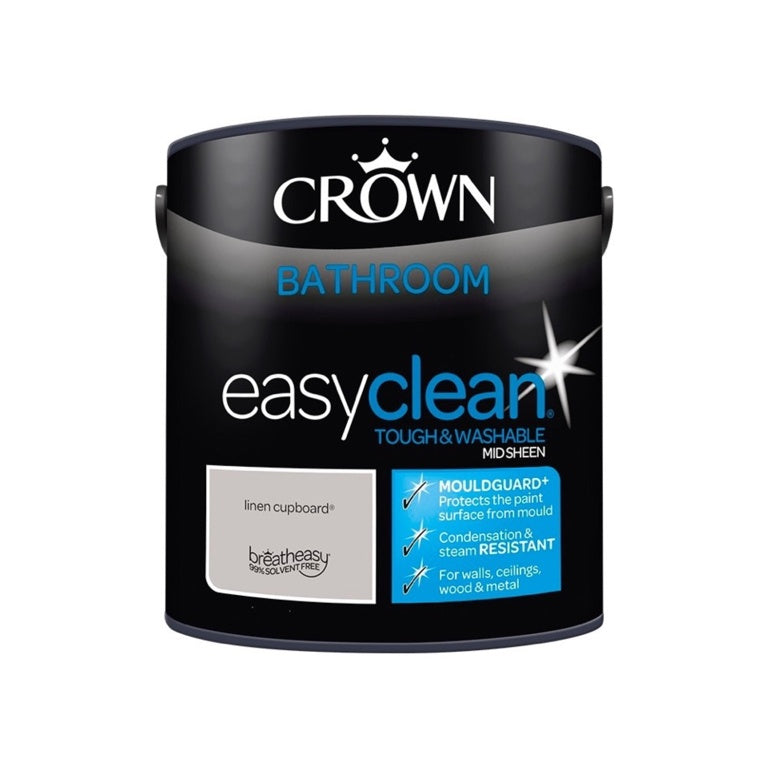 Crown Easyclean Bathroom Mid Sheen 2.5L Linen Cupboard
