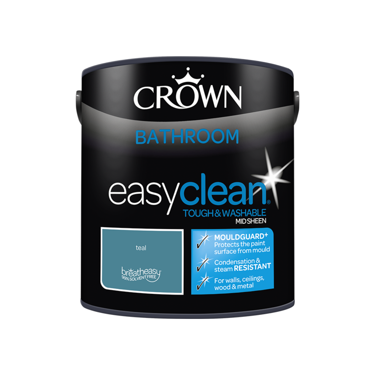Crown Easyclean Bathroom Mid Sheen 2.5L Teal
