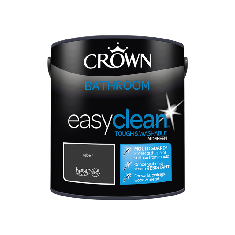 Crown Easyclean Bathroom Mid Sheen 2.5L Rebel