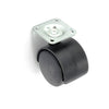 Smiths Ironmongery Twin Wheel Castor Plate Fix 40mm
