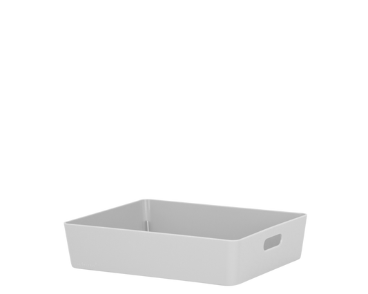 Wham Studio Rectangular Basket 25 x 20 x 6cm Cool Grey