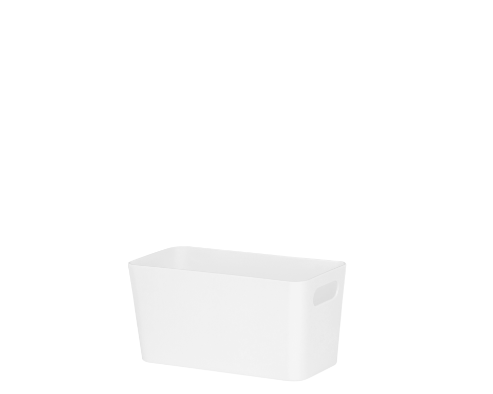 Wham Studio Rectangular Basket 20 x 10 x 10cm Ice White