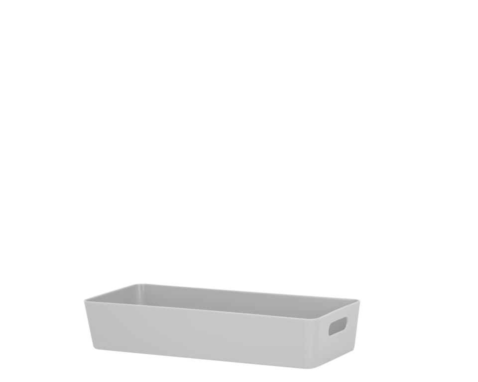 Wham Studio Rectangular Basket 30 x 12.50 x 6cm Cool Grey