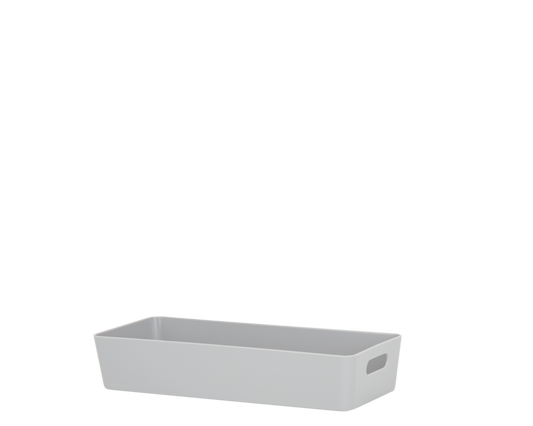 Wham Studio Rectangular Basket 30 x 12.50 x 6cm Cool Grey