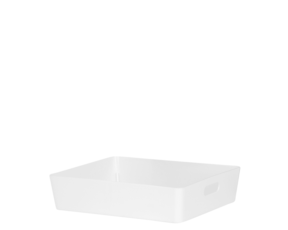 Wham Studio Rectangular Basket 25 x 20 x 6cm Ice White