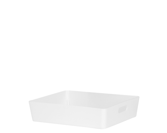 Wham Studio Rectangular Basket 25 x 20 x 6cm Ice White