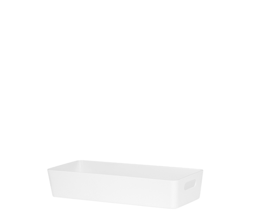 Wham Studio Rectangular Basket 30 x 12.50 x 6cm Ice White