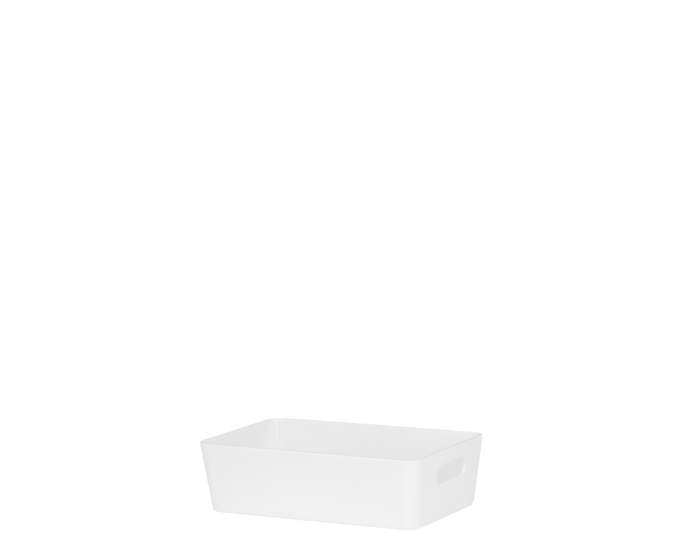 Wham Studio Rectangular Basket 20 x 12.50 x 6cm Ice White