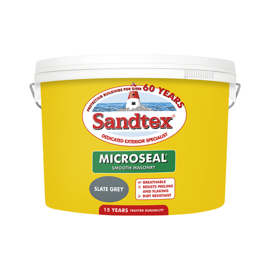 Sandtex Smooth Masonry Paint 10L Slate Grey