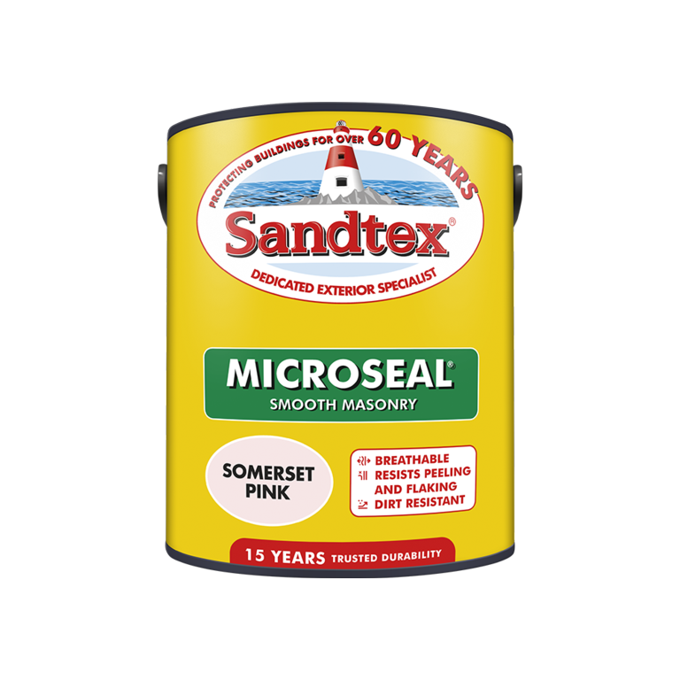 Sandtex Smooth Masonry Paint 5L Somerset Pink